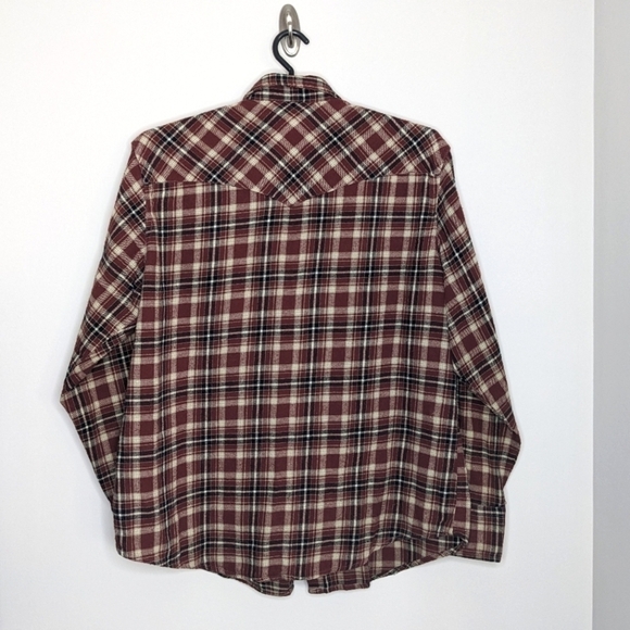 Wrangler Wrancher Flannel Plaid Button Down Shirt XL - Picture 2 of 5